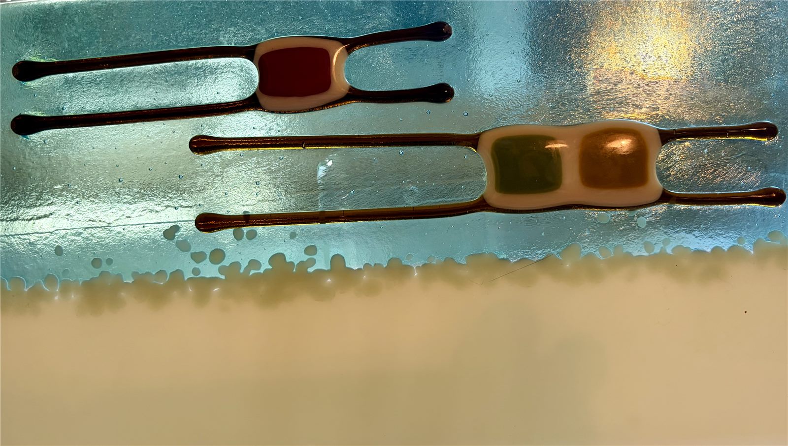 Alien Swim Team — fused glass by Patti Wessman, photo 2 of 2