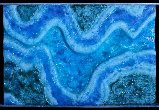 Cast River — recycled cast-glass panel by Patti Wessman, photo 2 of 2