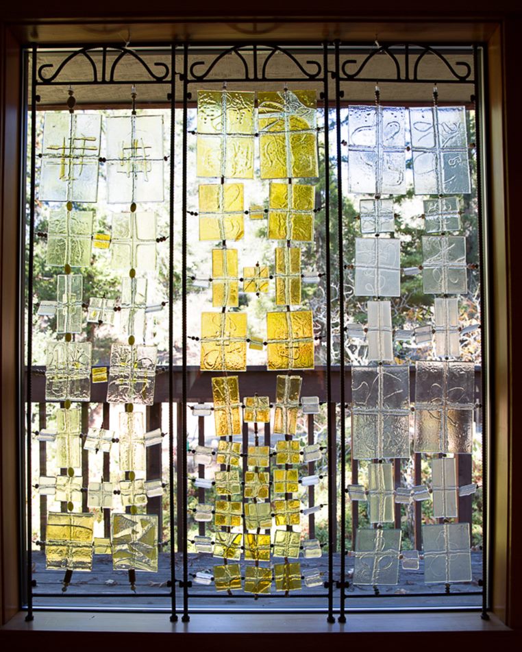 Cathedral Window Quilt — recycled fused glass by Patti Wessman, photo 1 of 3