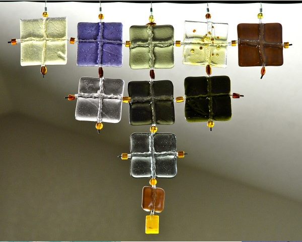 Jeannie's Glass Quilt — fused glass · hanging by Patti Wessman, photo 1 of 2