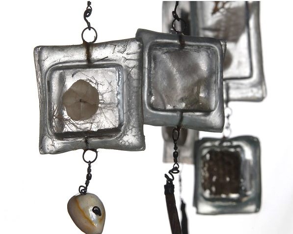 Memory Pods — recycled glass with natural objects · hanging by Patti Wessman, photo 1 of 4