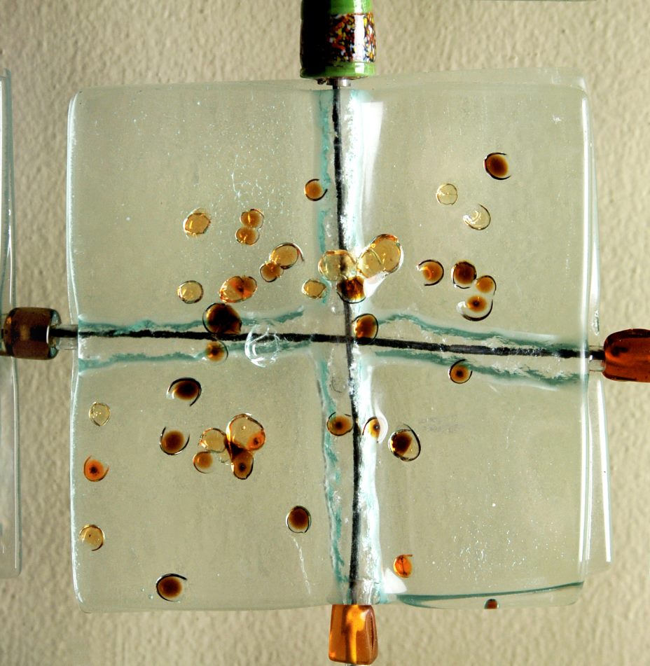 Peace Hanging Quilt — recycled fused glass · hanging by Patti Wessman, photo 3 of 3