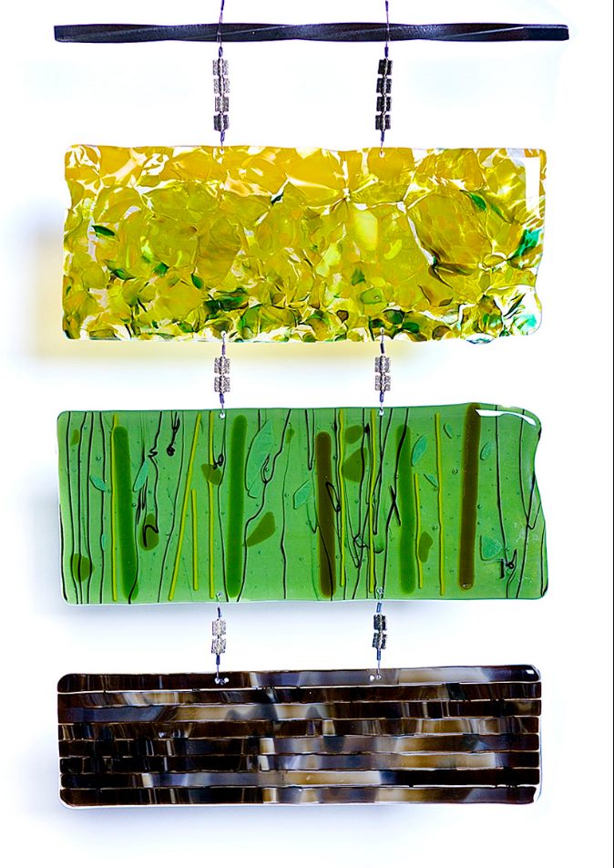 Petals — fused glass · window hanging by Patti Wessman, photo 1 of 2