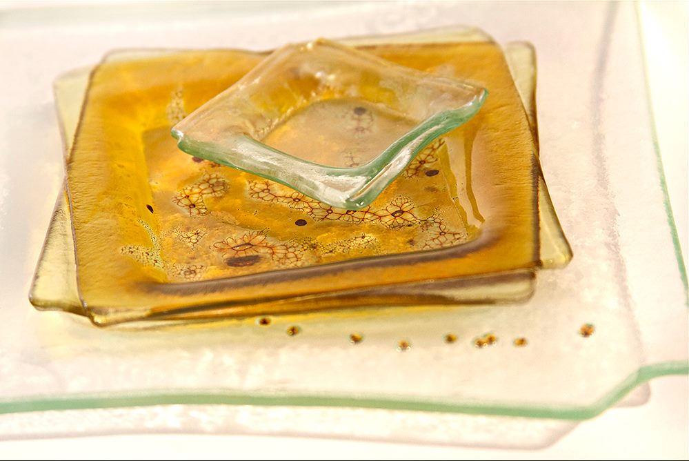 Plates & Salt Trays — fused glass — recycled & new by Patti Wessman, photo 2 of 5