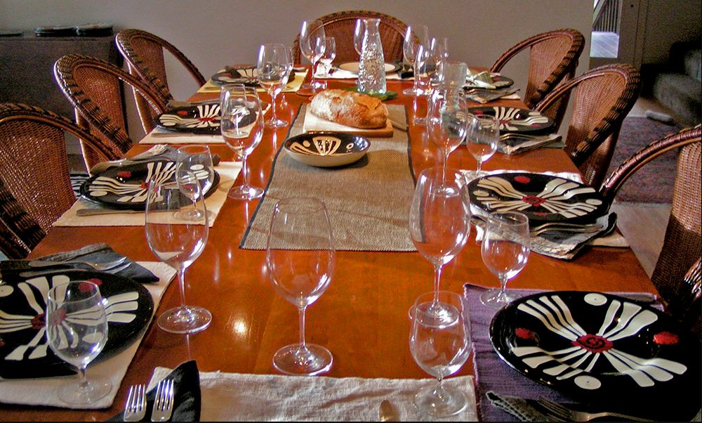 Tres Sabores Plates — fused glass · table settings for ten by Patti Wessman, photo 1 of 4